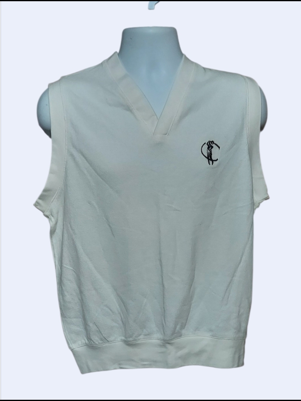 NWT Vintage MUNSINGWEAR 90's Classic White Golf Vest Sz MEDIUM